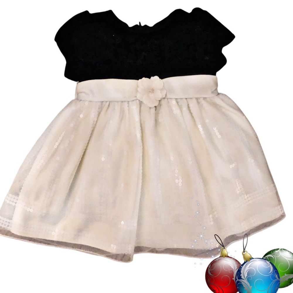 American Princess Black/Ivory Holiday Dress size 18 month